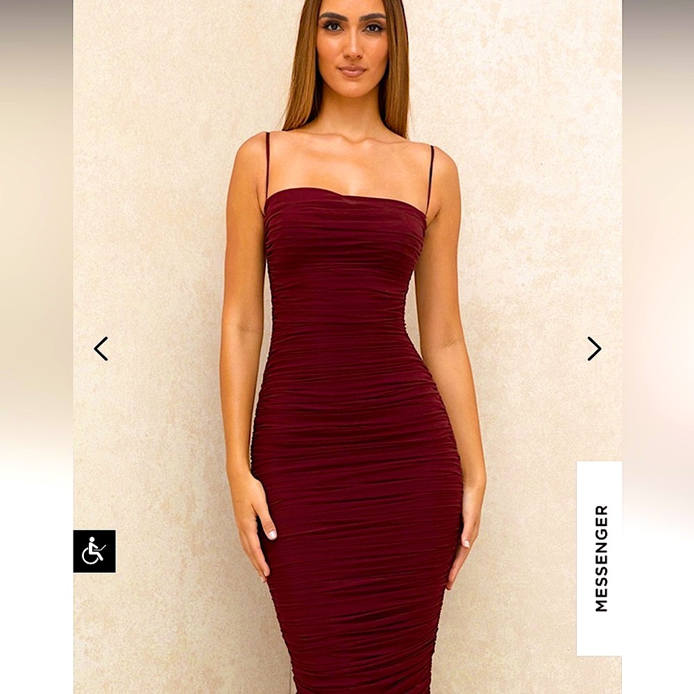 Sirene raisin mesh dress HOUSE OF CB